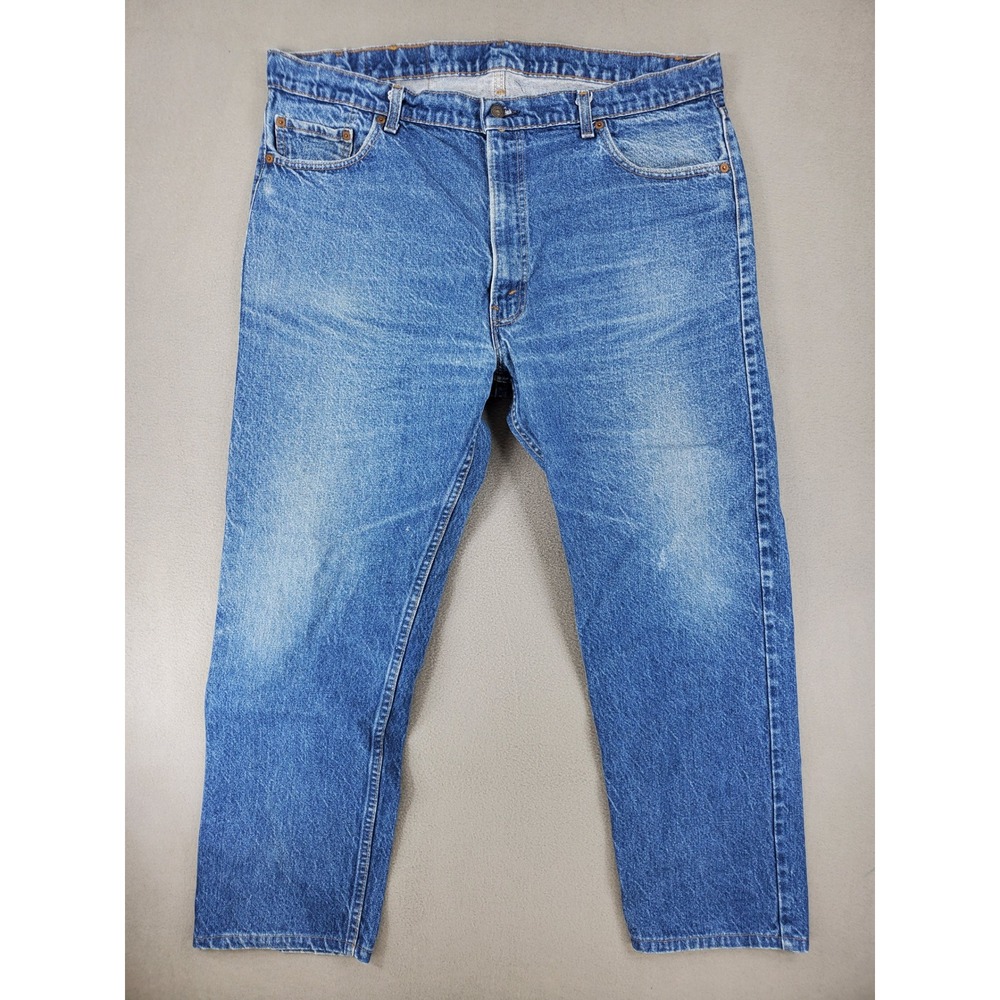 Levi's 505 Jeans Men 42x28 Blue Vintage Made in USA Straight Leg Denim 505-0217